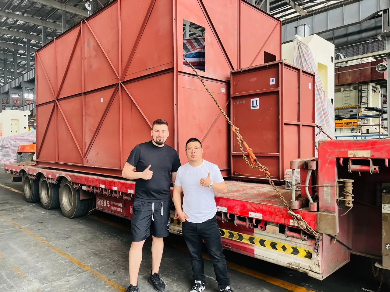 Oversized industrial equipment loading